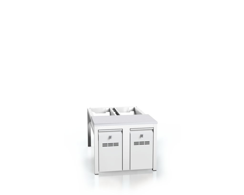 Benches with laminated desk - with drawers for footwear 375 x 500 x 800